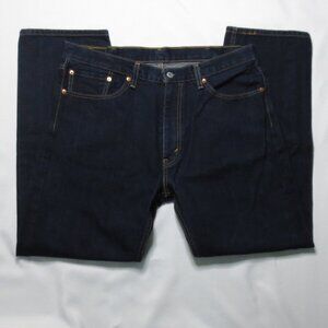 LEVI’S mens PANTS denim DARK BLUE jeans 505 regular fit DARK WASH size 38x30